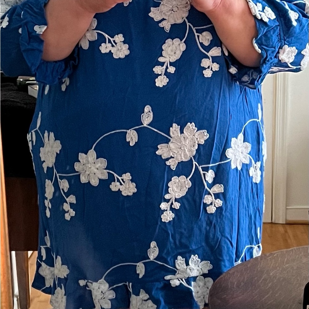 Plus size lined Royal Blue Dress